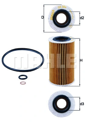 Alyvos filtras KNECHT OX 384D