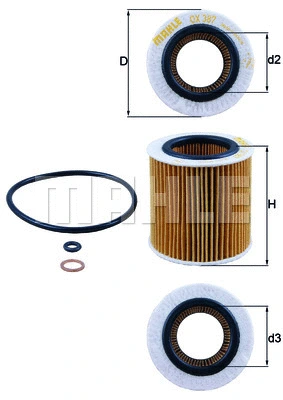 Alyvos filtras KNECHT OX 387D