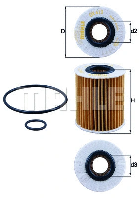 Alyvos filtras KNECHT OX 413D1