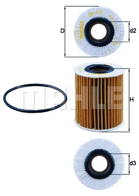 Alyvos filtras KNECHT OX 413D2