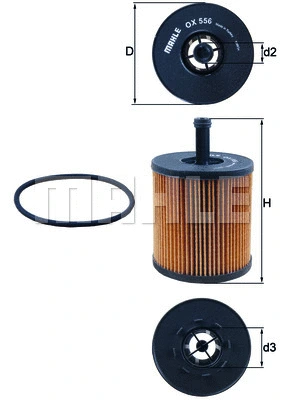 Alyvos filtras KNECHT OX 556D