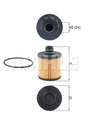 Alyvos filtras KNECHT OX 779D