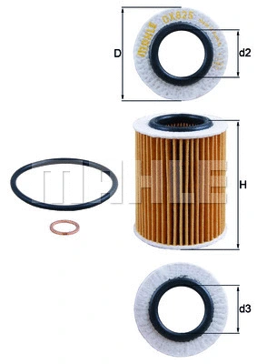 Alyvos filtras KNECHT OX 825D