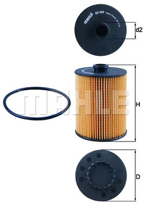 Alyvos filtras KNECHT OX 983D