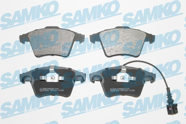 Diskinių stabdžių trinkelių rinkinys SAMKO 5SP1205