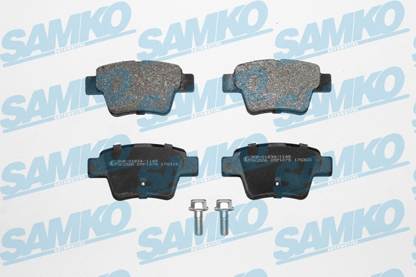 Diskinių stabdžių trinkelių rinkinys SAMKO 5SP1278