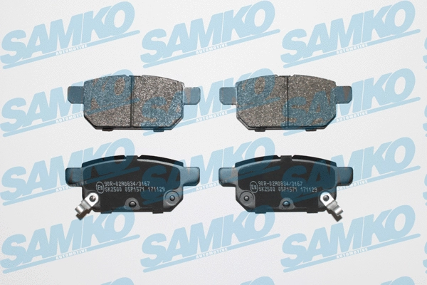 Diskinių stabdžių trinkelių rinkinys SAMKO 5SP1571