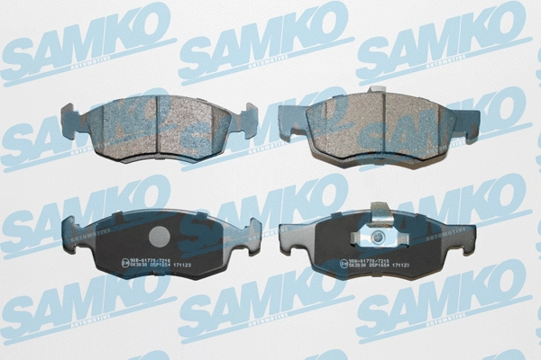 Diskinių stabdžių trinkelių rinkinys SAMKO 5SP1654