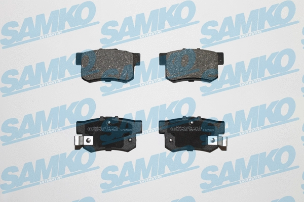Diskinių stabdžių trinkelių rinkinys SAMKO 5SP508