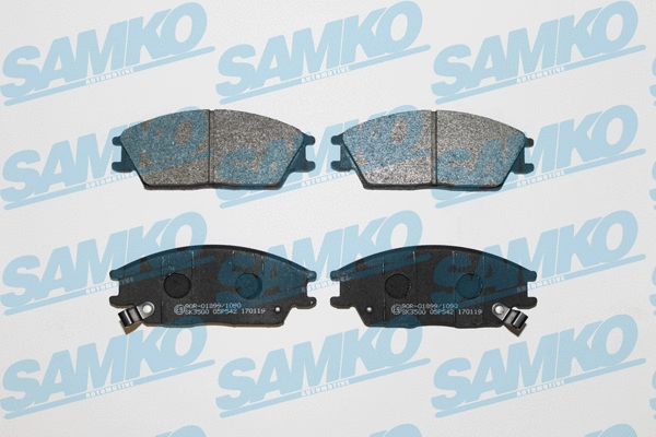 Diskinių stabdžių trinkelių rinkinys SAMKO 5SP542
