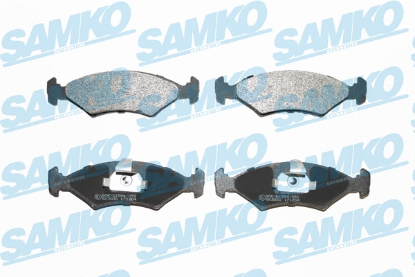 Diskinių stabdžių trinkelių rinkinys SAMKO 5SP628