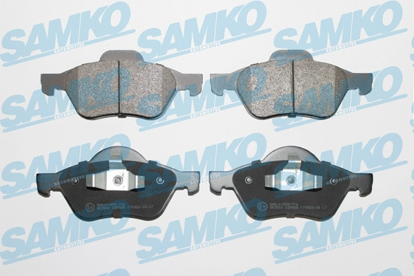 Diskinių stabdžių trinkelių rinkinys SAMKO 5SP898
