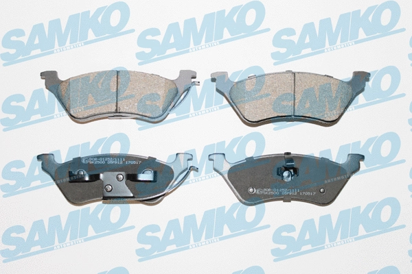 Diskinių stabdžių trinkelių rinkinys SAMKO 5SP912