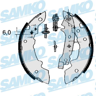 Stabdžių trinkelių komplektas SAMKO 84320