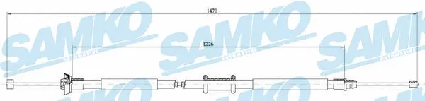 Stovėjimo stabdžio trosas SAMKO C0197B