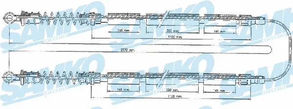 Stovėjimo stabdžio trosas SAMKO C0203B