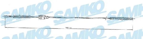 Stovėjimo stabdžio trosas SAMKO C0548B
