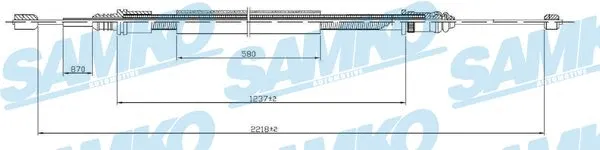 Stovėjimo stabdžio trosas SAMKO C0704B