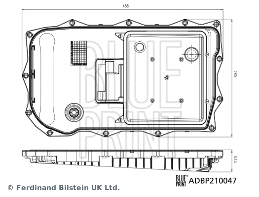 Automatinės transmisijos hidraulinis filtras BLUE PRINT ADBP210047