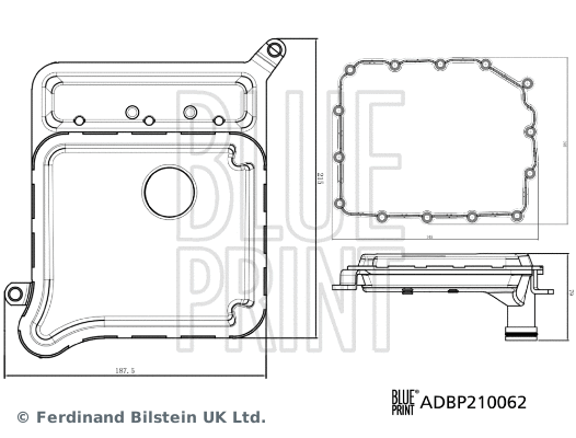 Automatinės transmisijos hidraulinių filtrų komplektas BLUE PRINT ADBP210062