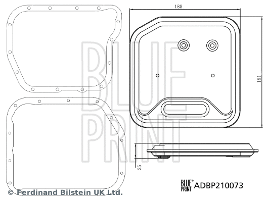 Automatinės transmisijos hidraulinių filtrų komplektas BLUE PRINT ADBP210073