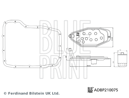 Automatinės transmisijos hidraulinių filtrų komplektas BLUE PRINT ADBP210075