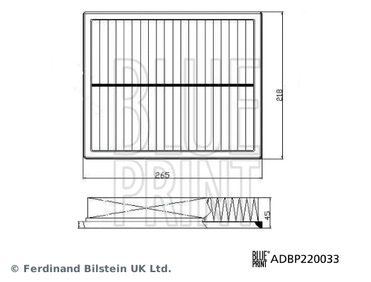 Oro filtras BLUE PRINT ADBP220034