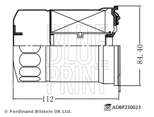Kuro filtras BLUE PRINT ADBP230023