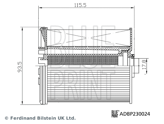 Kuro filtras BLUE PRINT ADBP230024