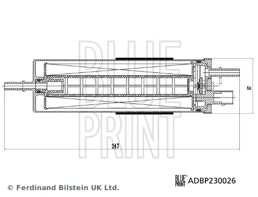 Kuro filtras BLUE PRINT ADBP230026