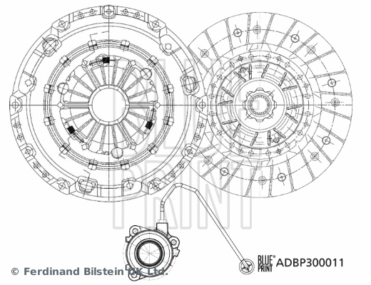 Sankabos komplektas BLUE PRINT ADBP300011