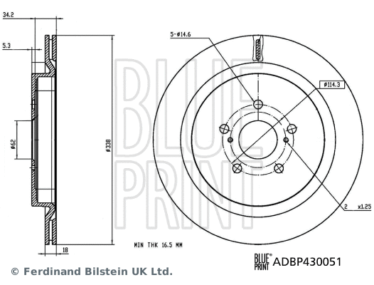 Stabdžių diskas BLUE PRINT ADBP430051