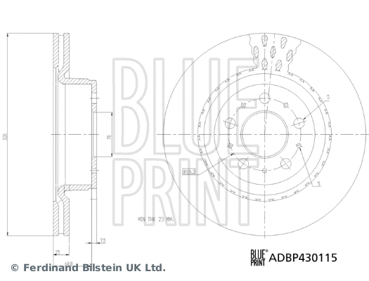 Stabdžių diskas BLUE PRINT ADBP430115