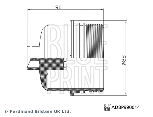 Alyvos filtro korpuso dangtis BLUE PRINT ADBP990014