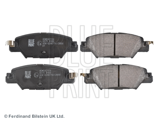 Diskinių stabdžių trinkelių rinkinys BLUE PRINT ADM542114