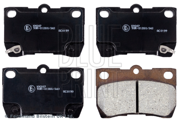 Diskinių stabdžių trinkelių rinkinys BLUE PRINT ADT342156
