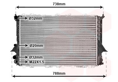 Variklio aušinimo radiatorius VAN WEZEL 03002077