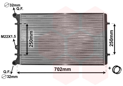 Variklio aušinimo radiatorius VAN WEZEL 03002155