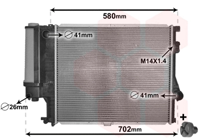 Variklio aušinimo radiatorius VAN WEZEL 06002186