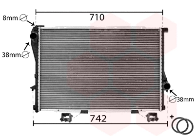 Variklio aušinimo radiatorius VAN WEZEL 06002233