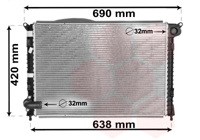 Variklio aušinimo radiatorius VAN WEZEL 06002286