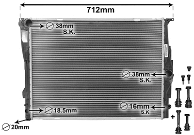 Variklio aušinimo radiatorius VAN WEZEL 06002303
