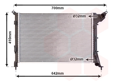 Variklio aušinimo radiatorius VAN WEZEL 06002310