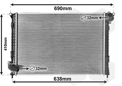 Variklio aušinimo radiatorius VAN WEZEL 06002314