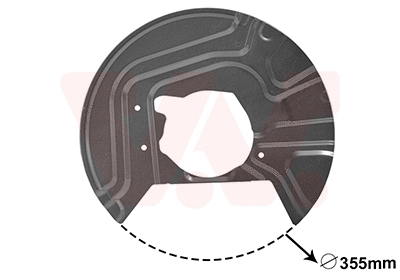 Stabdžių disko apsauginis skydas VAN WEZEL 0680371