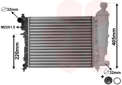 Variklio aušinimo radiatorius VAN WEZEL 09002115