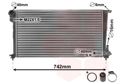 Variklio aušinimo radiatorius VAN WEZEL 09002159