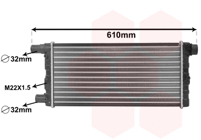Variklio aušinimo radiatorius VAN WEZEL 17002115