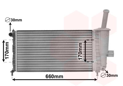 Variklio aušinimo radiatorius VAN WEZEL 17002208