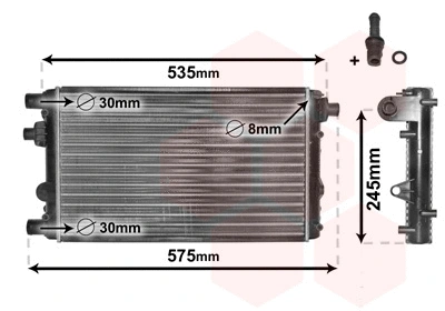 Variklio aušinimo radiatorius VAN WEZEL 17002239
